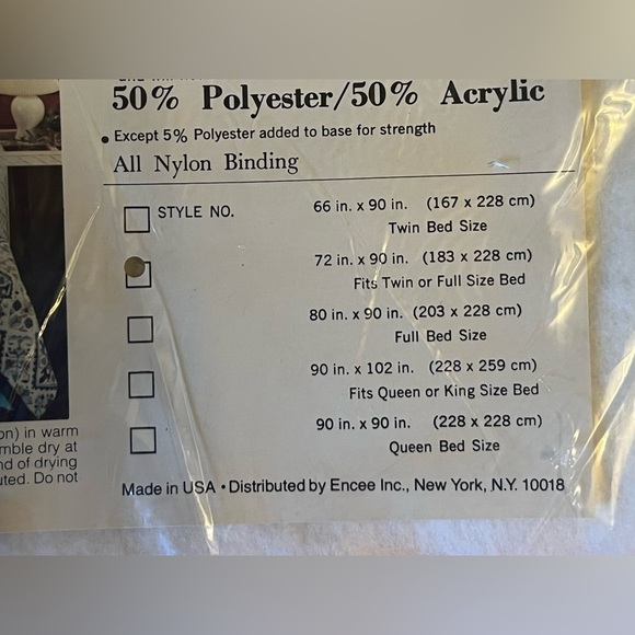 Vtg Restful Irregulares Blanket 50% Acrylic Nylon Binding Twin/Full Ohio State - Picture 3 of 5